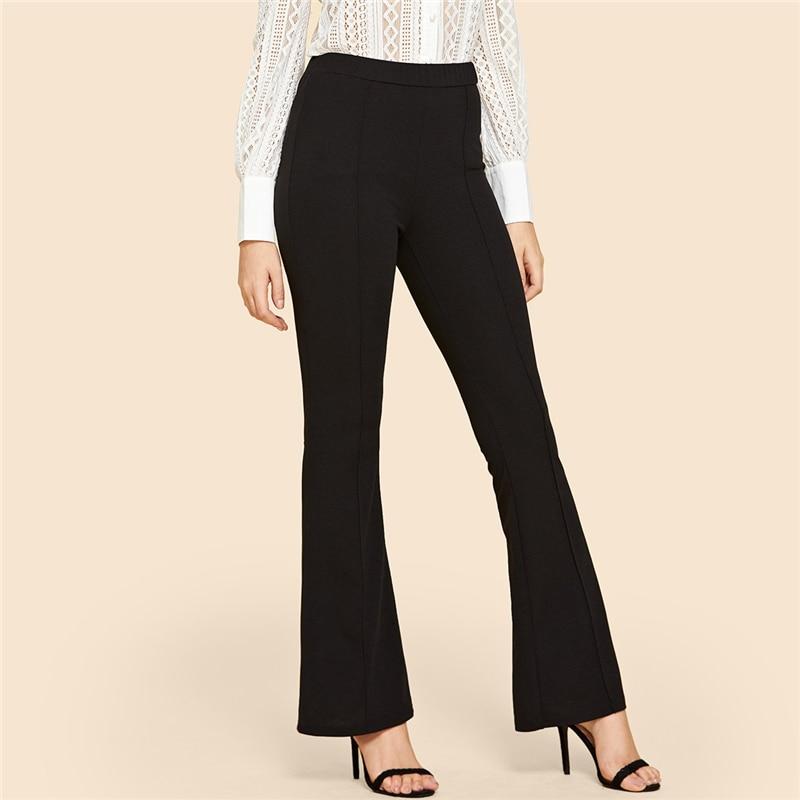 Vintage Flare Leg Pants Black