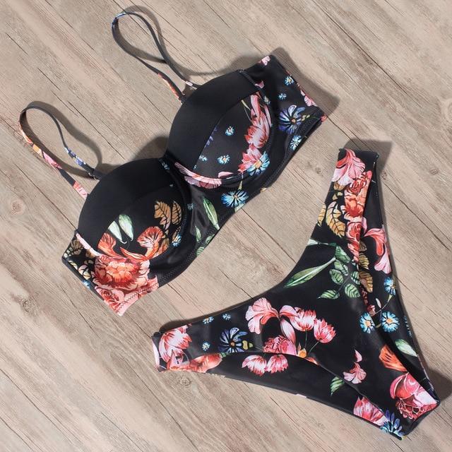 Ophelia Bikini Set Red Floral