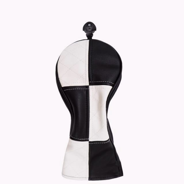Reginald Golf Black And White Checker Woods Clubhead