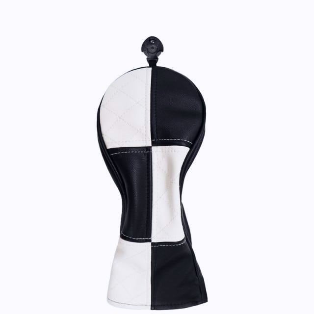 Reginald Golf Black And White Checker Wood Clubhead