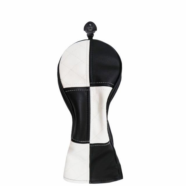 Reginald Golf Black And White Checker Woods Clubhead
