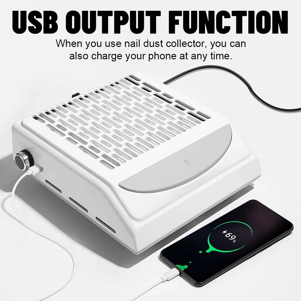 upgraded Nail Vacuum Cleaner Powerful Professional Nail Dust