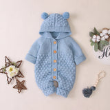 0-24M Newborn Baby Knitted Sweater Jumpsuits Autumn Winter