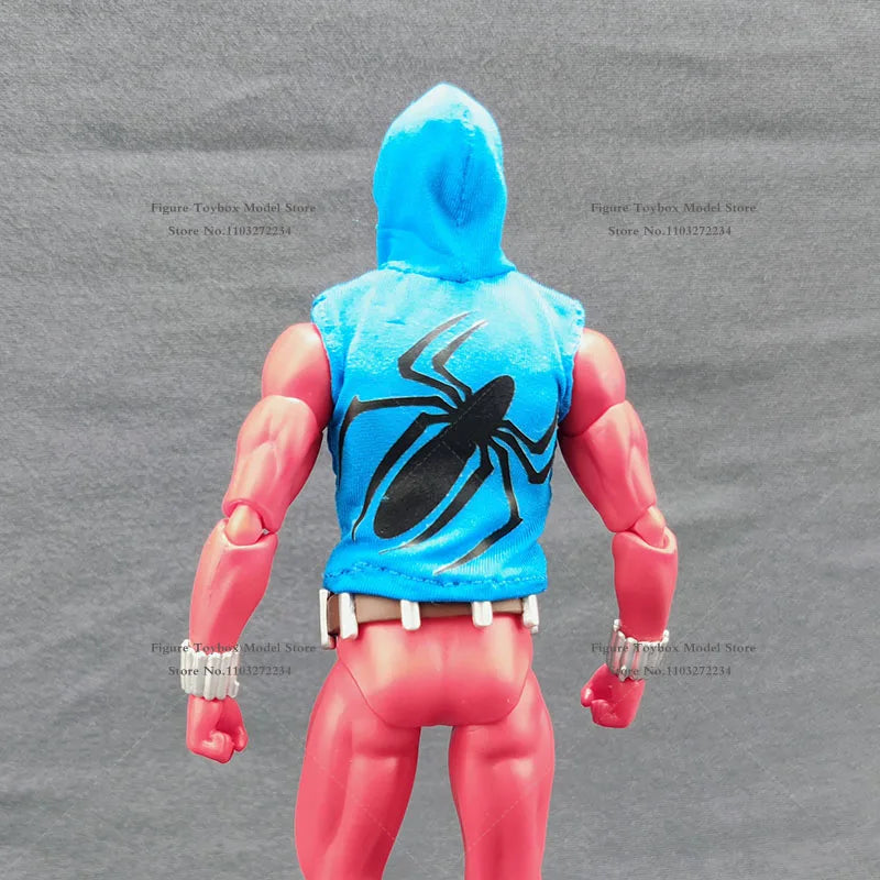 112 Scale Scarlet SpiderMan Hooded Vest Sleeveless Ripped