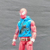 112 Scale Scarlet SpiderMan Hooded Vest Sleeveless Ripped