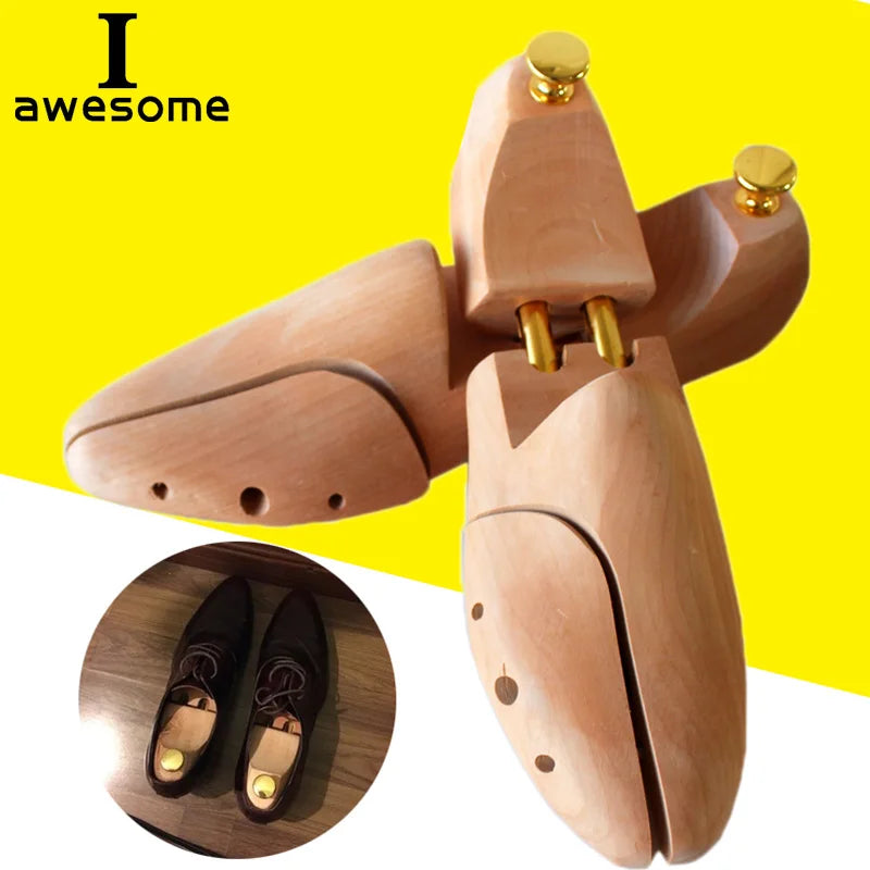 1 Pair Wood Adjustable Shoe Trees For Men