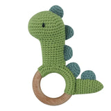 1 Pc Baby Wooden Rattle Toy Crochet Animal