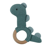 1 Pc Baby Wooden Rattle Toy Crochet Animal