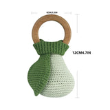 1 Pc Baby Wooden Rattle Toy Crochet Animal