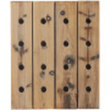 21" x 25" Brown Wood Wall Wine Rack - 16 Bottle Capacity