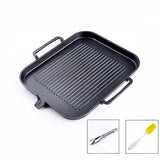 1 Set Aluminum Frying Pan Non-stick Barbecue Frying