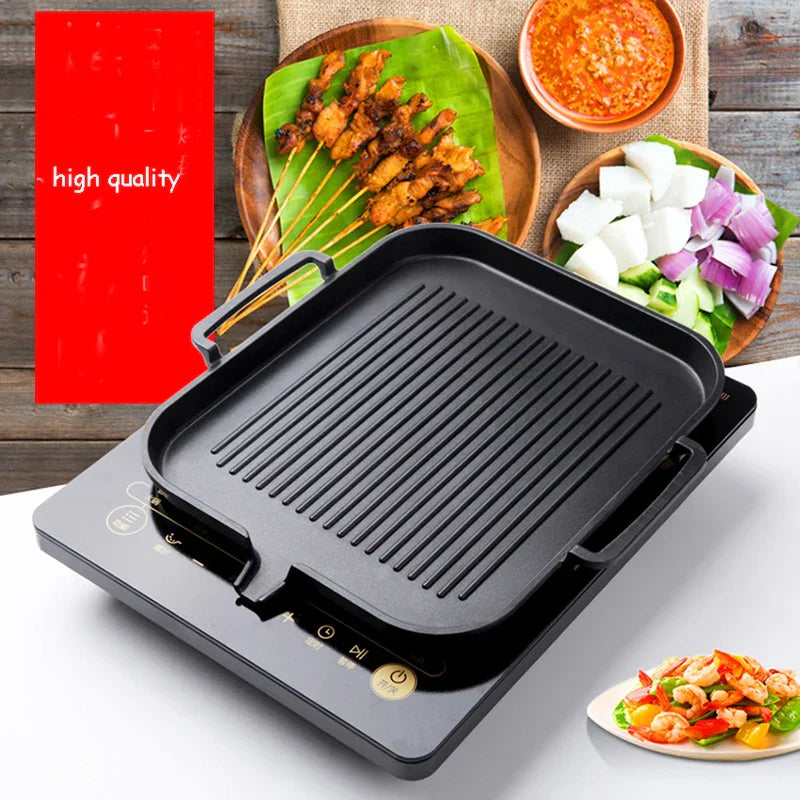 1 Set Aluminum Frying Pan Non-stick Barbecue Frying