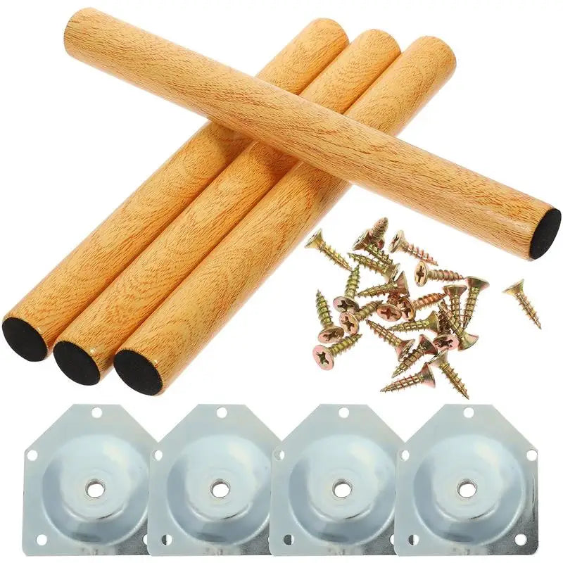 1 Set Solid Wood Table Legs Replacement Furniture