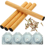 1 Set Solid Wood Table Legs Replacement Furniture