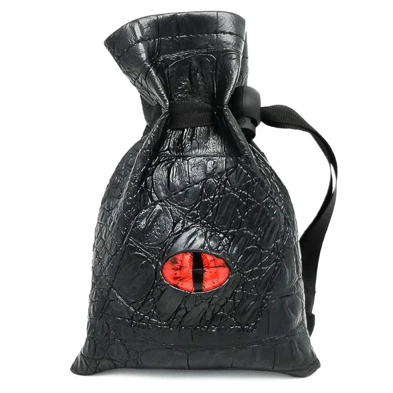 10*15cm Drawstring Dice Bag PU Leather DND Dice