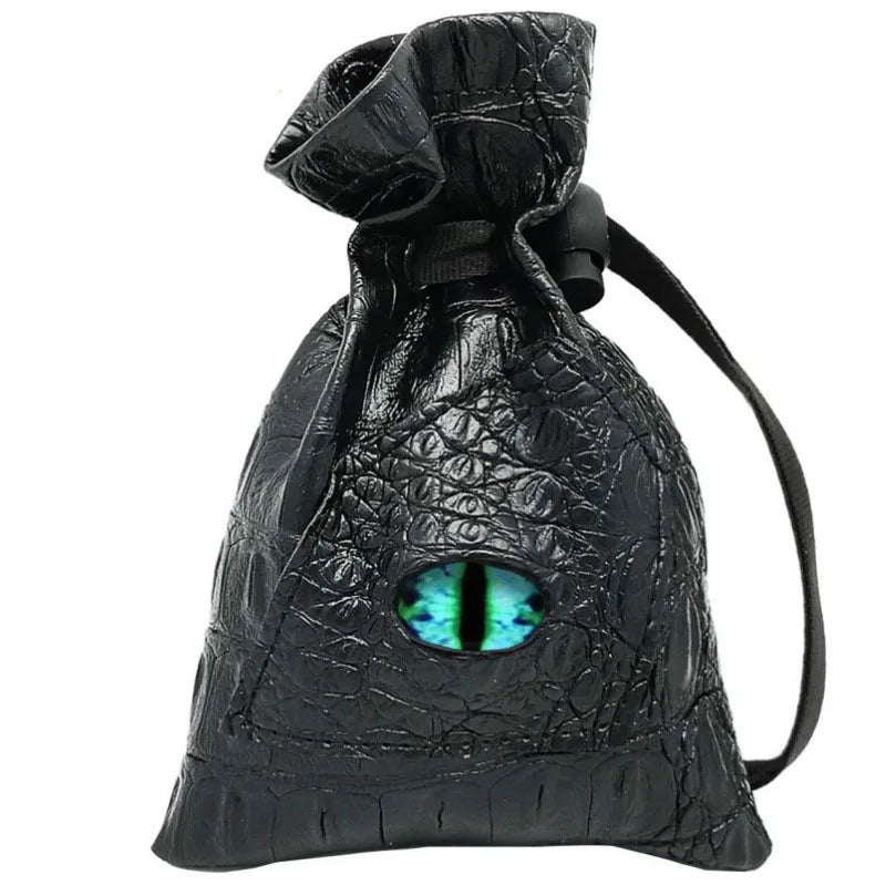 10*15cm Drawstring Dice Bag PU Leather DND Dice