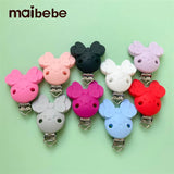 10/50/100pc Mouse Silicone Pacifier Clip DIY Baby Teething