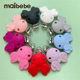 10/50/100pc Mouse Silicone Pacifier Clip DIY Baby Teething