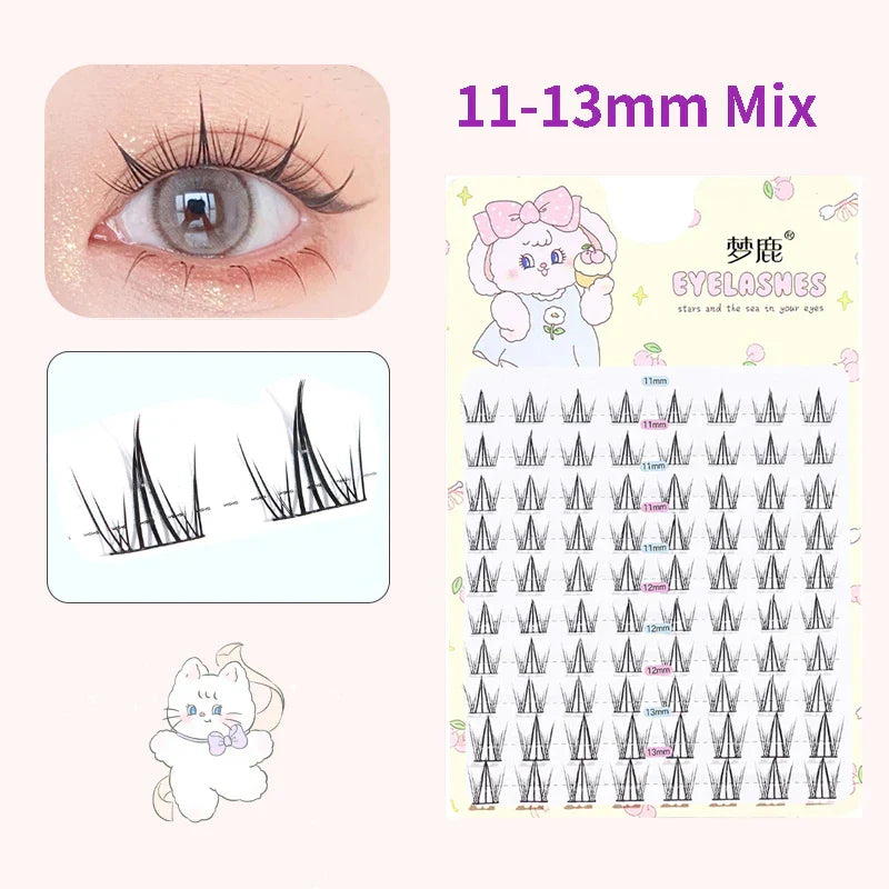 10 Pairs Fairy False Eyelashes Little Devil Individual