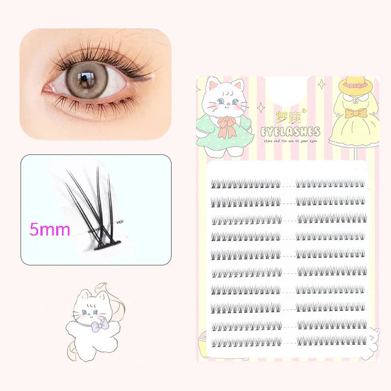 10 Pairs Fairy False Eyelashes Little Devil Individual