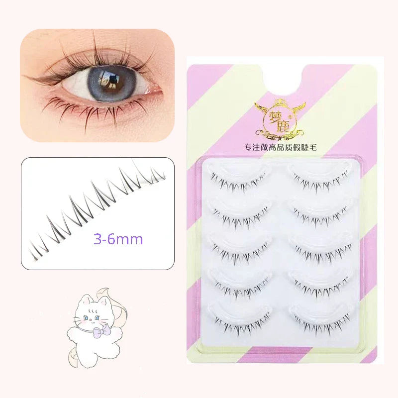 10 Pairs Fairy False Eyelashes Little Devil Individual