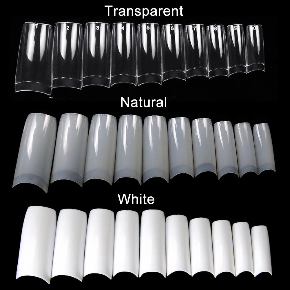 100/500pcs Nails Half French False Nail Art Tips Acrylic UV Gel Manicure