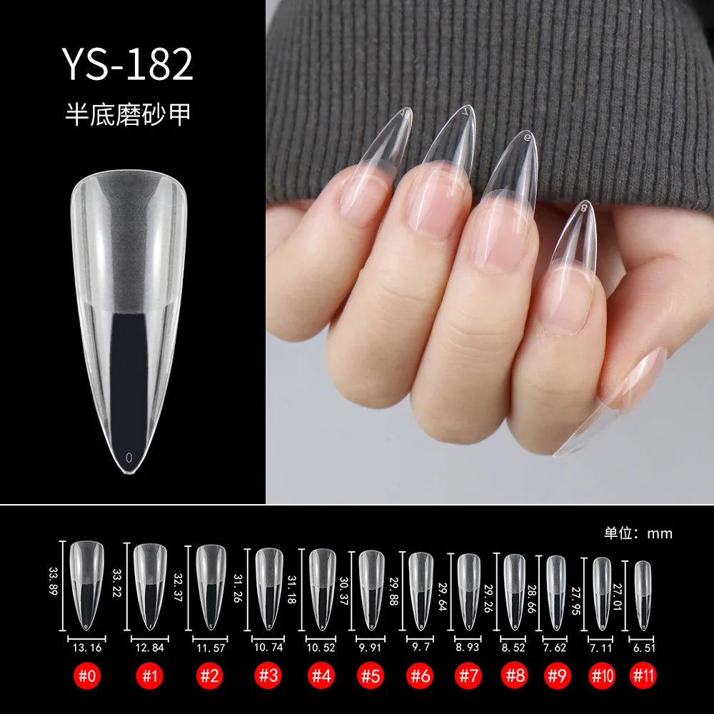 100/500pcs Nails Half French False Nail Art Tips Acrylic UV Gel Manicure