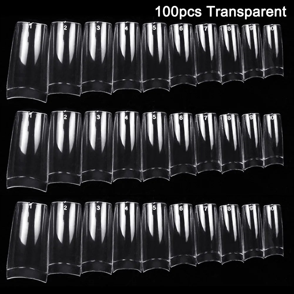 100/500pcs Nails Half French False Nail Art Tips Acrylic UV Gel Manicure