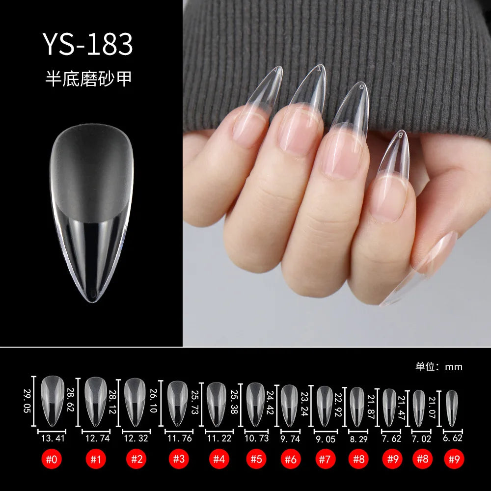 100/500pcs Nails Half French False Nail Art Tips Acrylic UV Gel Manicure