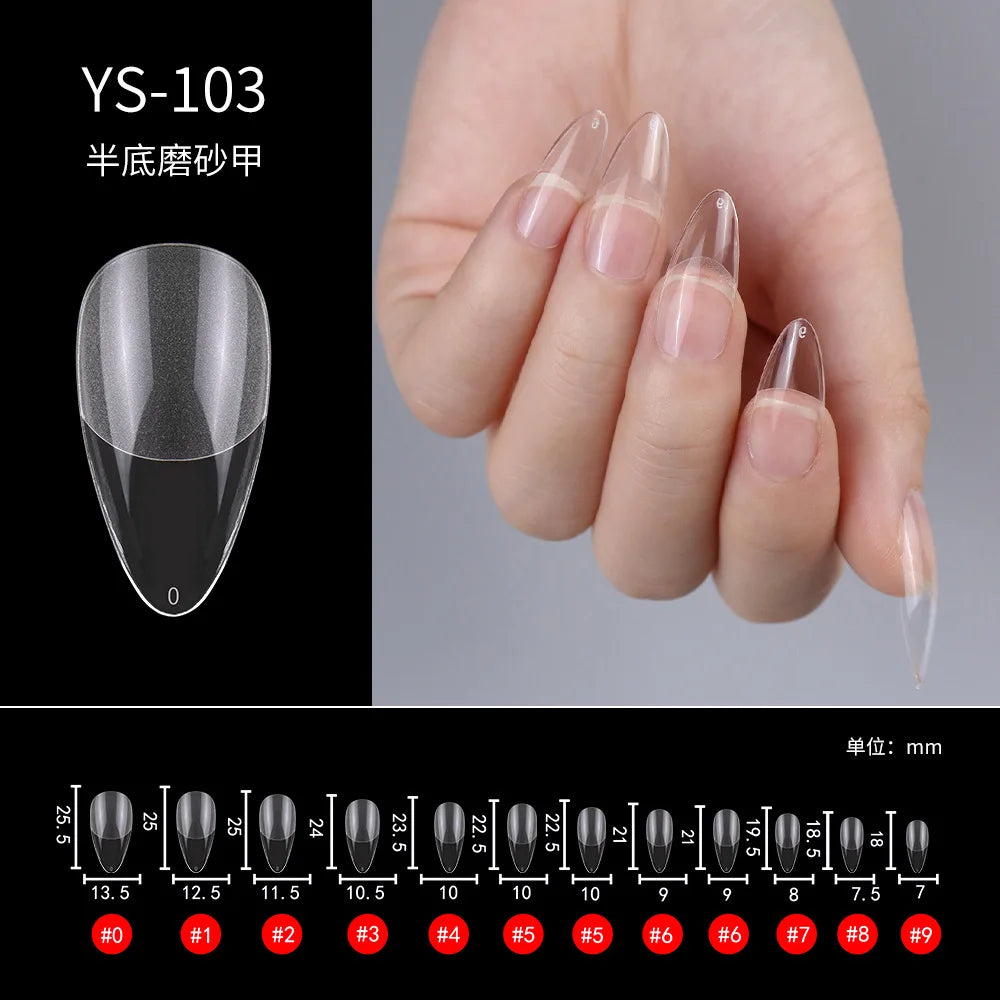 100/500pcs Nails Half French False Nail Art Tips Acrylic UV Gel Manicure