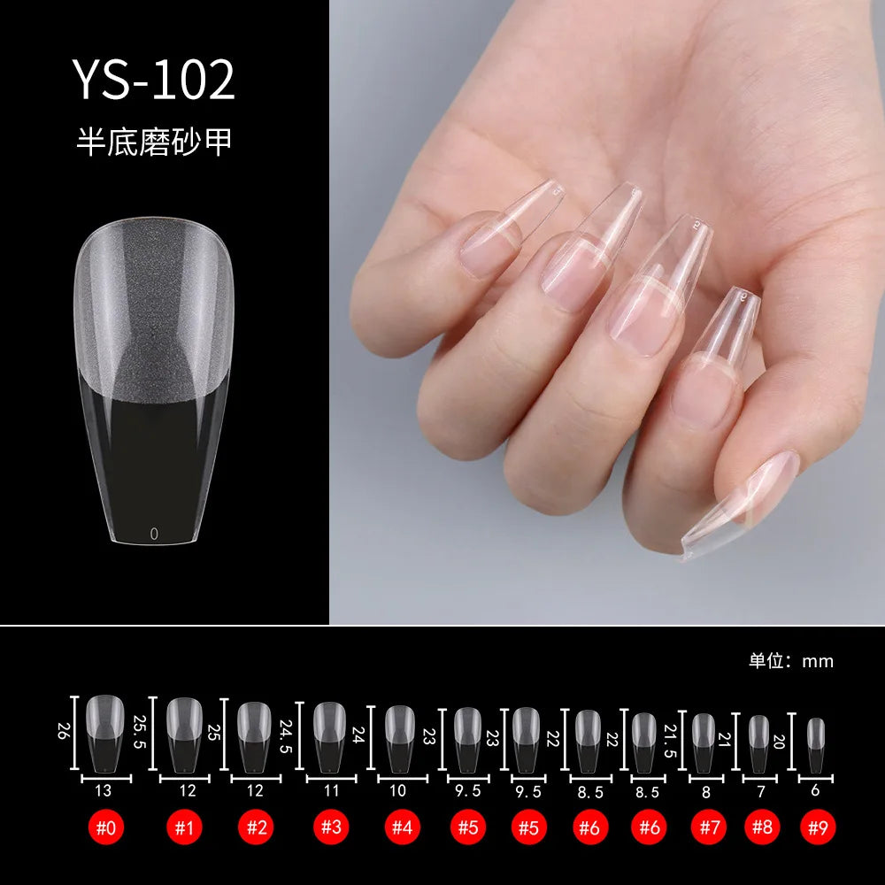 100/500pcs Nails Half French False Nail Art Tips Acrylic UV Gel Manicure