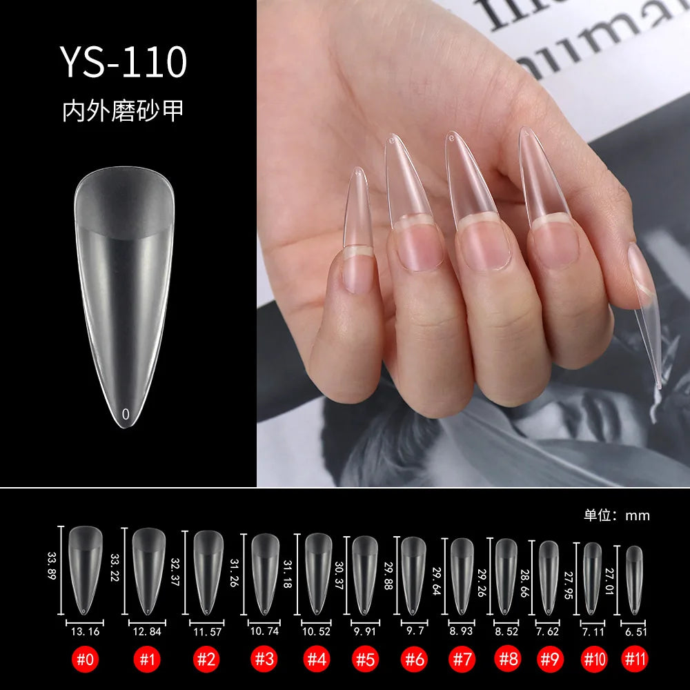 100/500pcs Nails Half French False Nail Art Tips Acrylic UV Gel Manicure