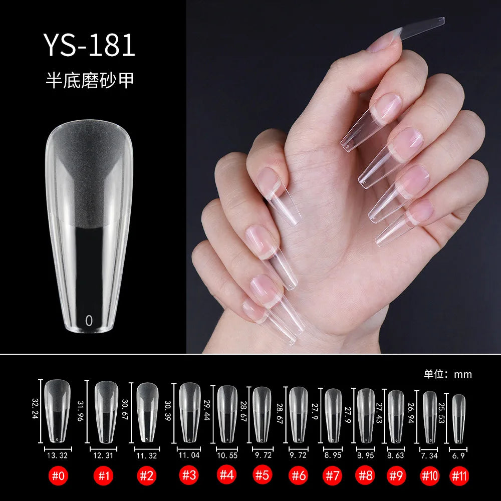 100/500pcs Nails Half French False Nail Art Tips Acrylic UV Gel Manicure