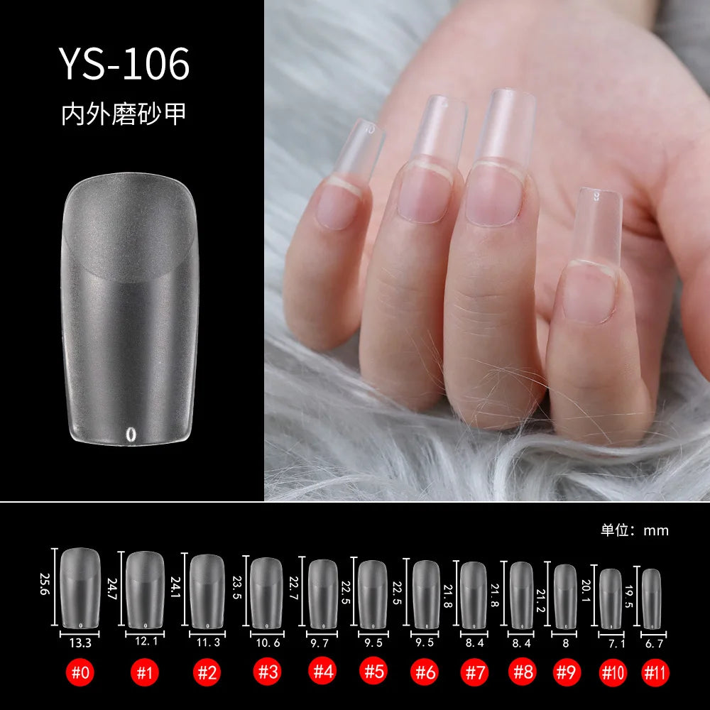 100/500pcs Nails Half French False Nail Art Tips Acrylic UV Gel Manicure