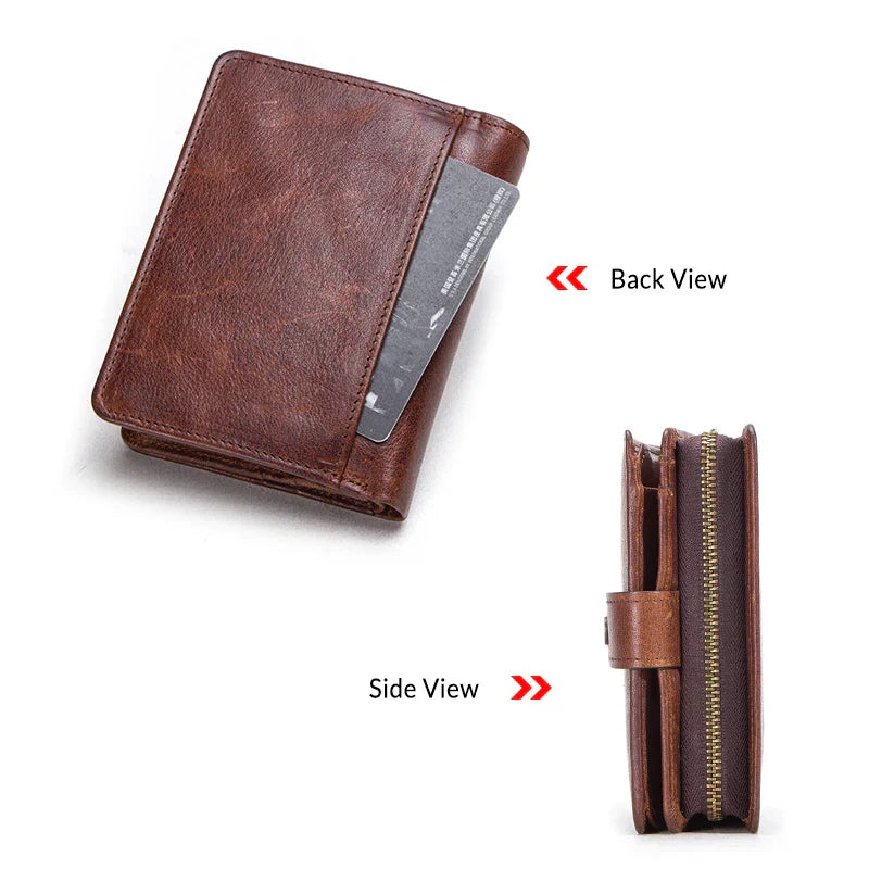 Short Male Money Bag Quality Rfid Walet Small Card Holder Clutch
