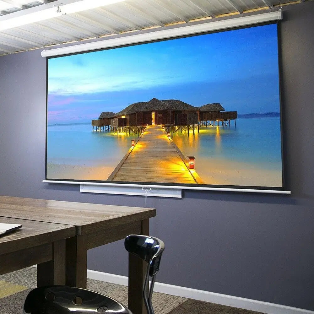 100 Inch 16:9 Manual Pull Down Projector Projection