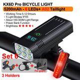 10000mAh Bicycle Light 12LEDs Type-C Digital Battery Indicator