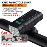 10000mAh Bicycle Light 12LEDs Type-C Digital Battery Indicator