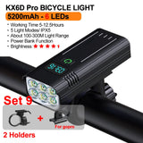 10000mAh Bicycle Light 12LEDs Type-C Digital Battery Indicator
