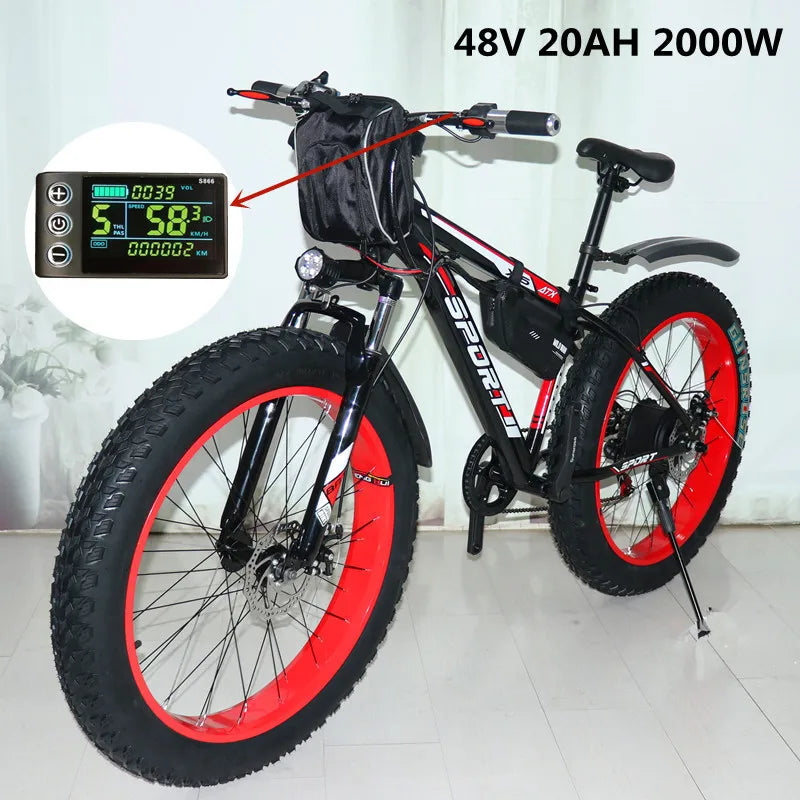 1000W 2000W power mountain bike lithium electric bicycle