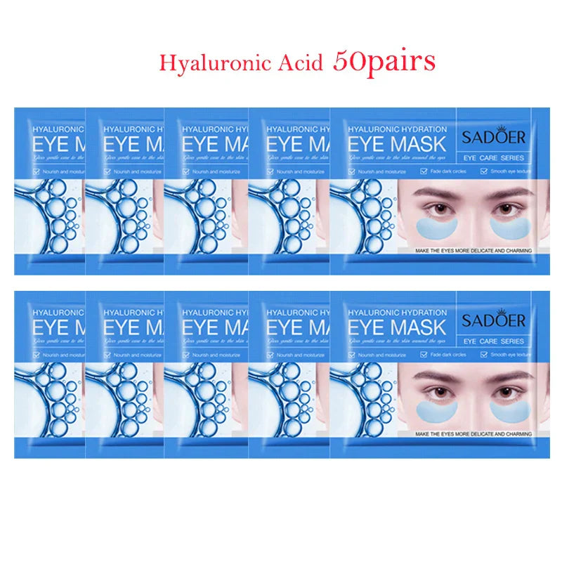 50Pairs Crystal Collagen Eye Mask Moisturizing Anti Dark