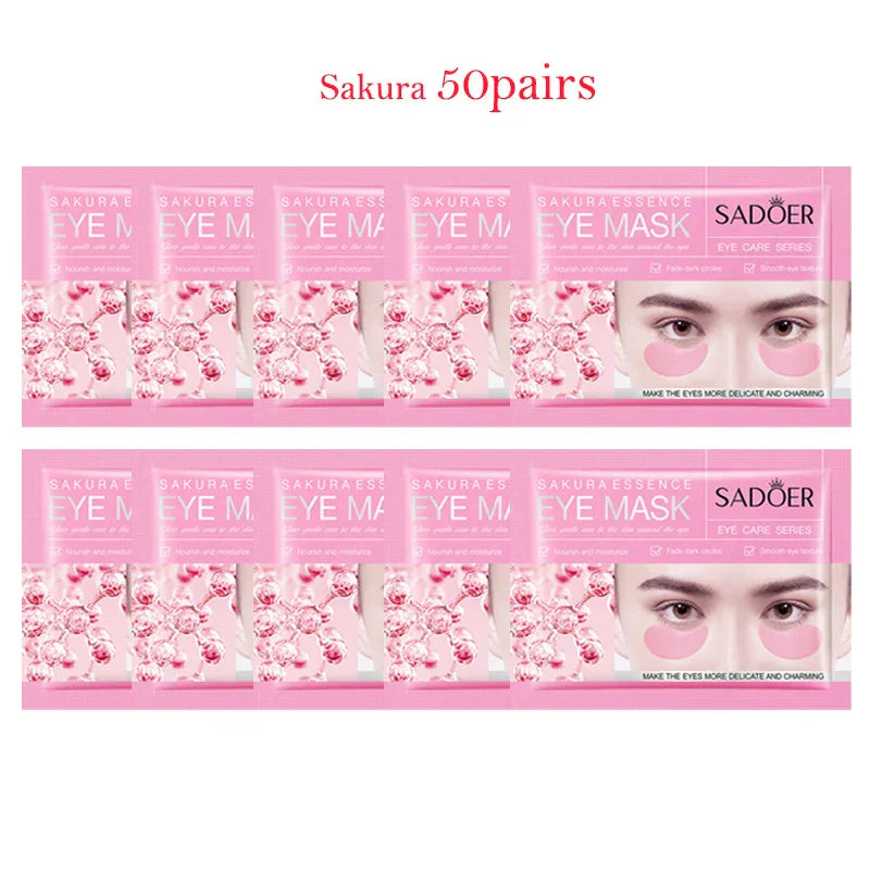 50Pairs Crystal Collagen Eye Mask Moisturizing Anti Dark