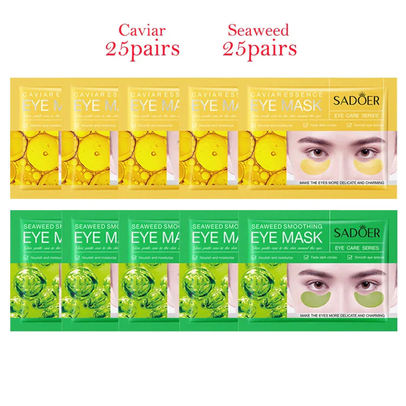 50Pairs Crystal Collagen Eye Mask Moisturizing Anti Dark