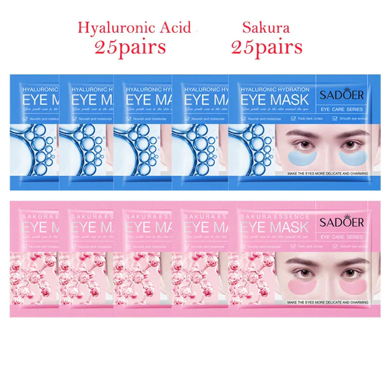 50Pairs Crystal Collagen Eye Mask Moisturizing Anti Dark