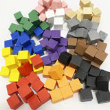 100Pcslots 10mm Wood Cubes Colorful Dice Chess Pieces