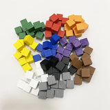 100Pcslots 10mm Wood Cubes Colorful Dice Chess Pieces