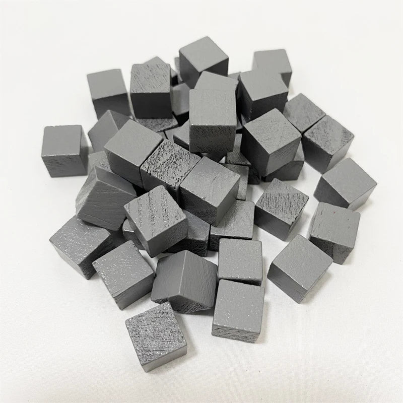 100Pcslots 10mm Wood Cubes Colorful Dice Chess Pieces