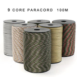 100m 9-Core Paracord 4mm Outdoor Survival Rope Tent Lanyard Strap