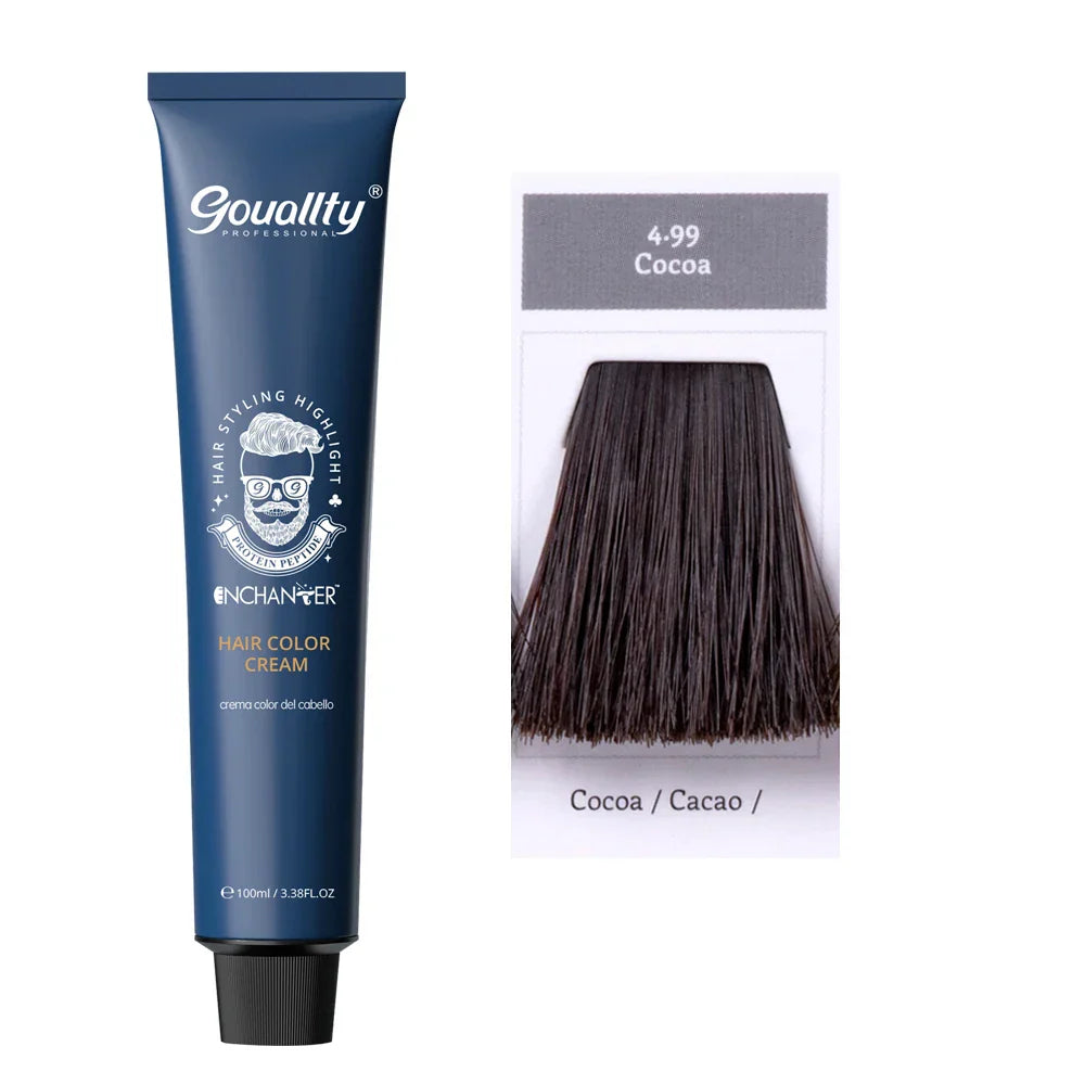 100ml Professional Hair Dye Permanent Golden Brown Sliver
