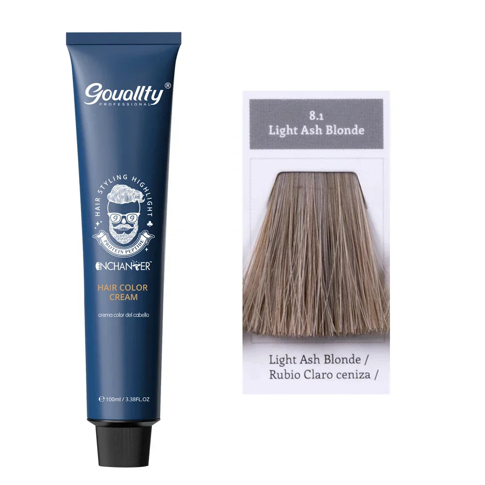 100ml Professional Hair Dye Permanent Golden Brown Sliver